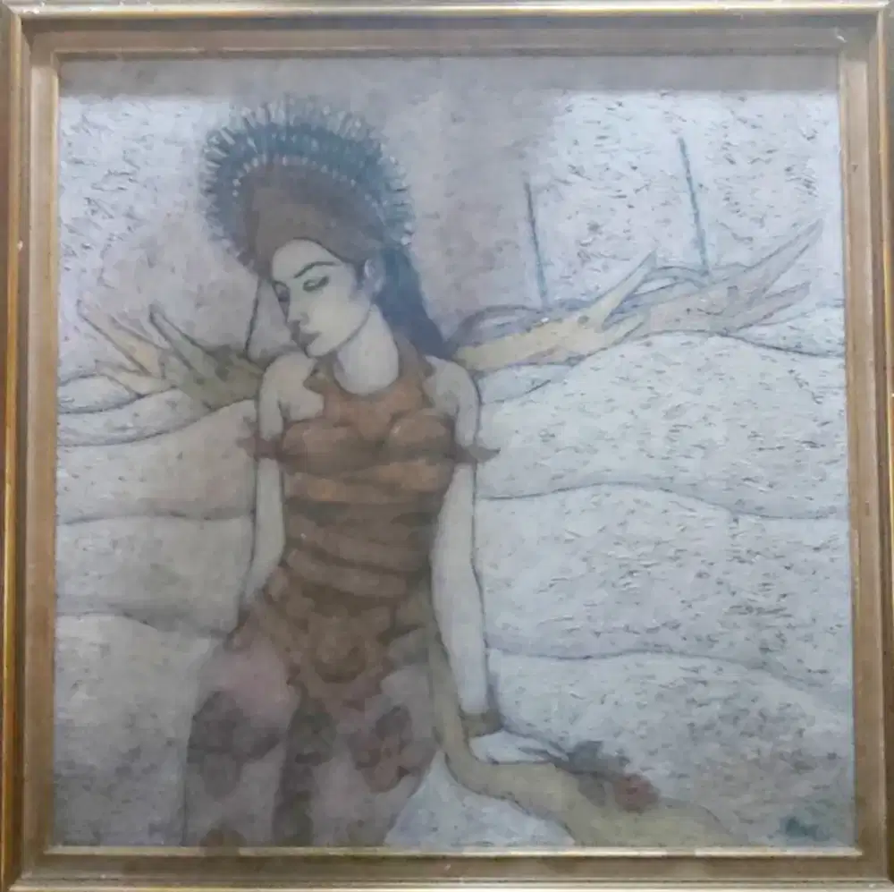 Lukisan bali gambar penari