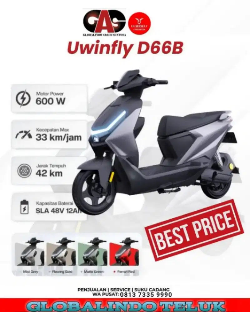 Sepeda listrik u-winflay D66B Globalindocellteluk