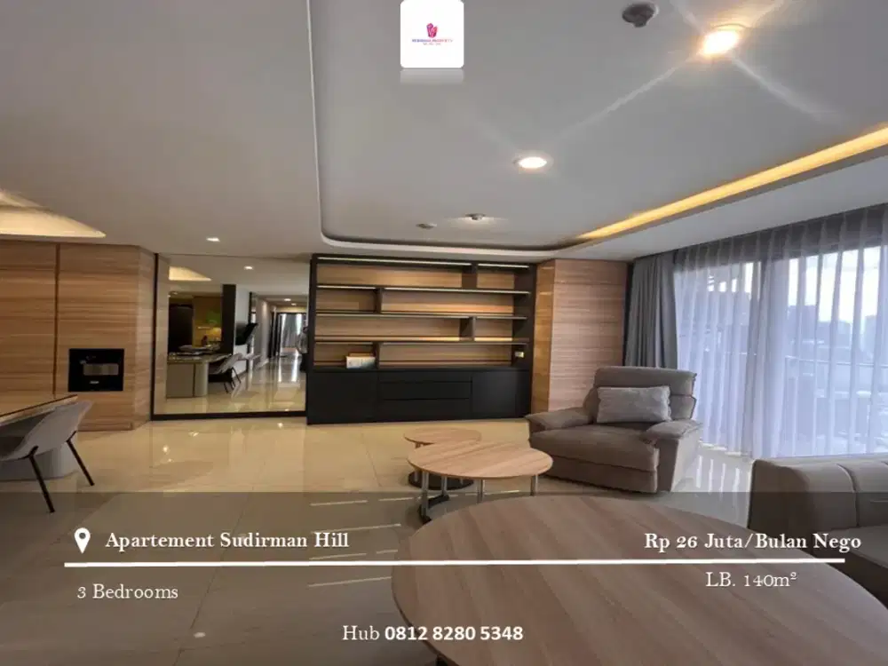 Disewakan Apartement Sudirman Hill 3BR Full Furnished View Full
