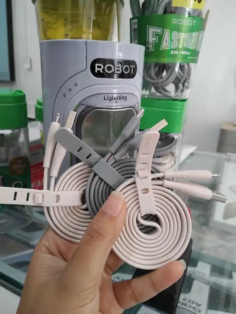 Robot kabel data Tyoe A to lightning new garansi Resmi bandung