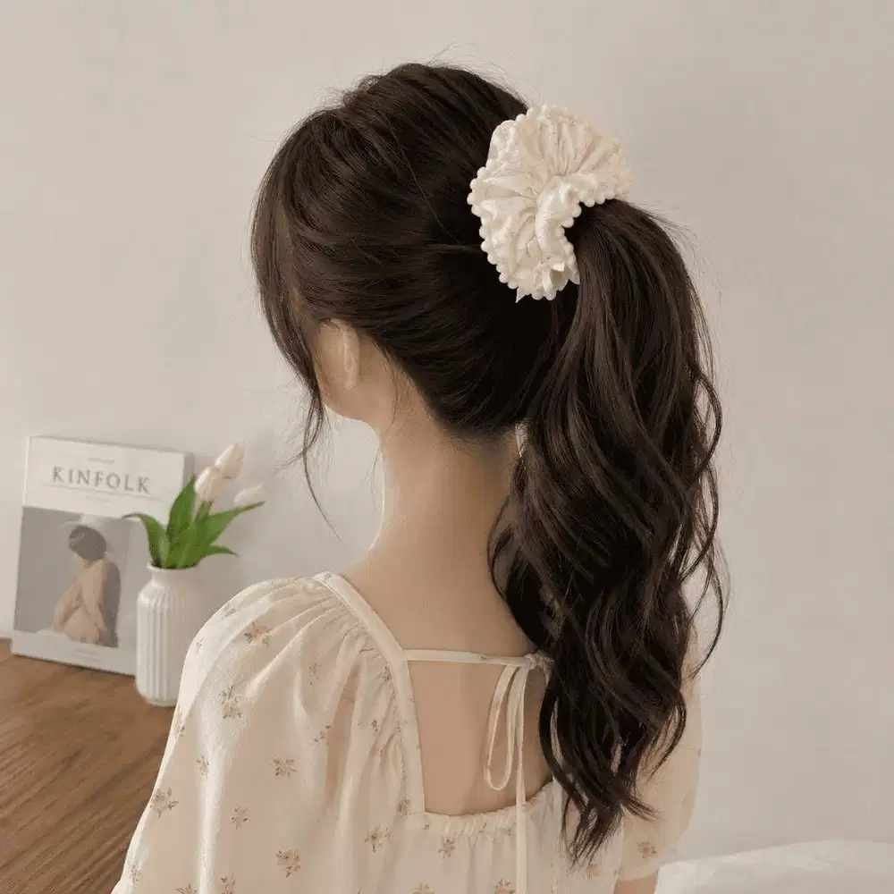 Wig Panjang Bergelombang Slim Pin Ponytail Korea Wave Wavy Ombak Ikat