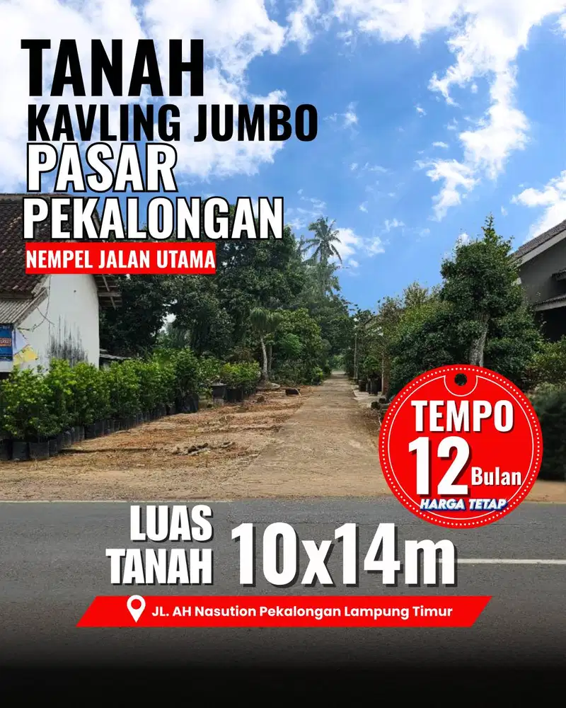 JUAL KAVLING SIAP BANGUN LOK PASAR PEKALONGAN UKURAN JUMBO TEMPO 1THN