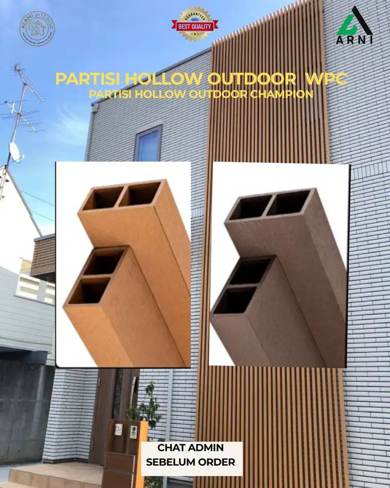 Partisi Hollow Outdoor Champion / ukuran 5cm x 5cm,10cm