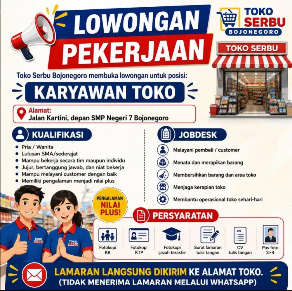 Dibutuhkan Kasir Toko