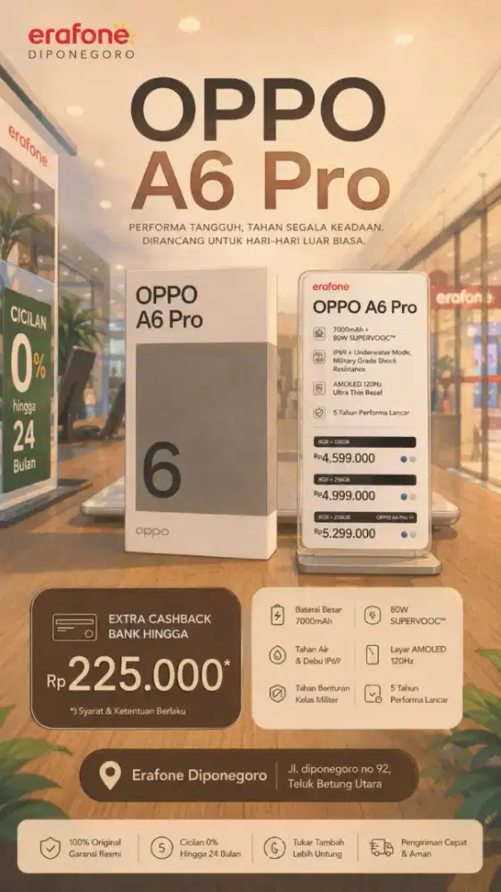 Cash dan Kredit oppo A6