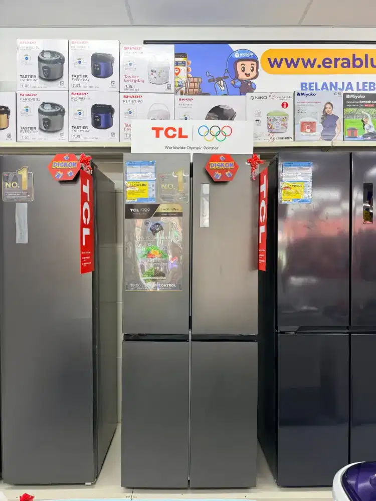 Kulkas TCL P500CD 394L 4 Pintu
