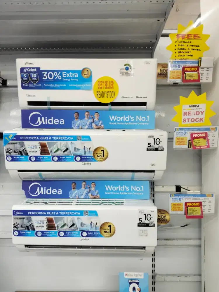 AC midea 1/2PK unit olny bisa nyicil bunga 0% cukup KTP aja