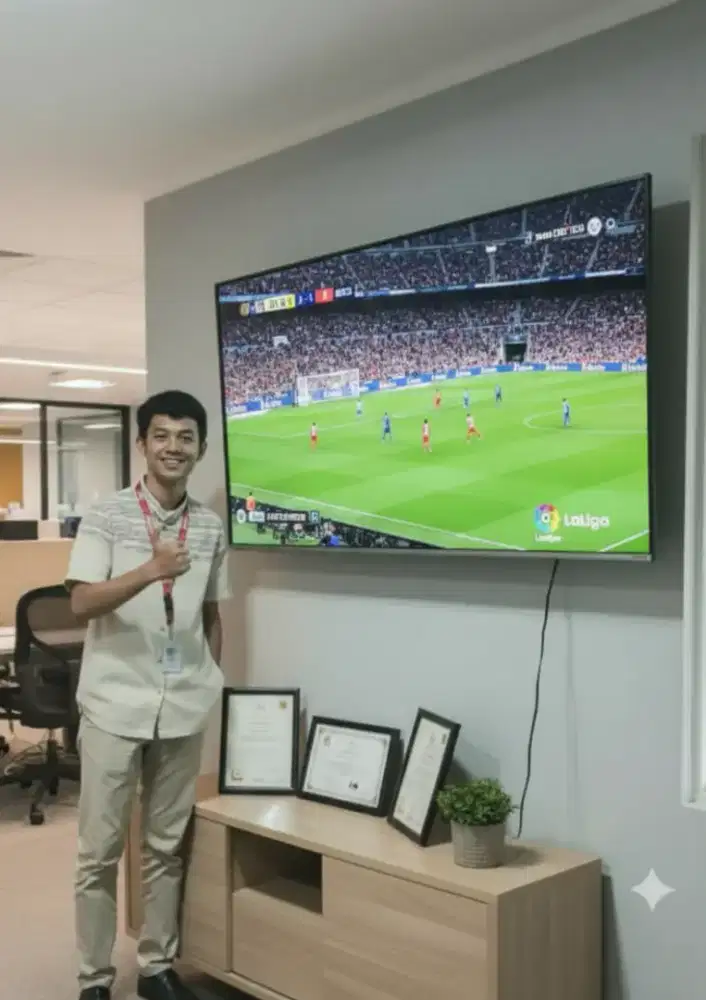 pasang serta jual bracket utk gantungan tv led lcd di tembok kuat aman