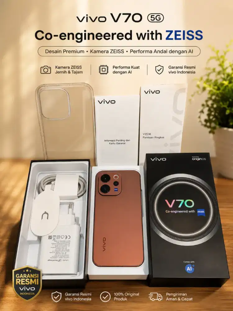 Vivo v70 12/256gb garansi 2 tahun