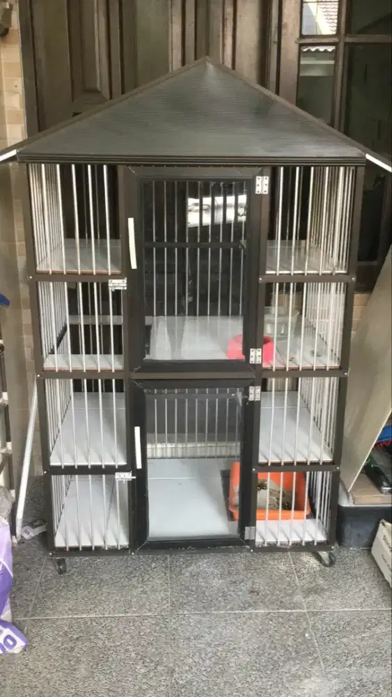 Kandang kucing almunium