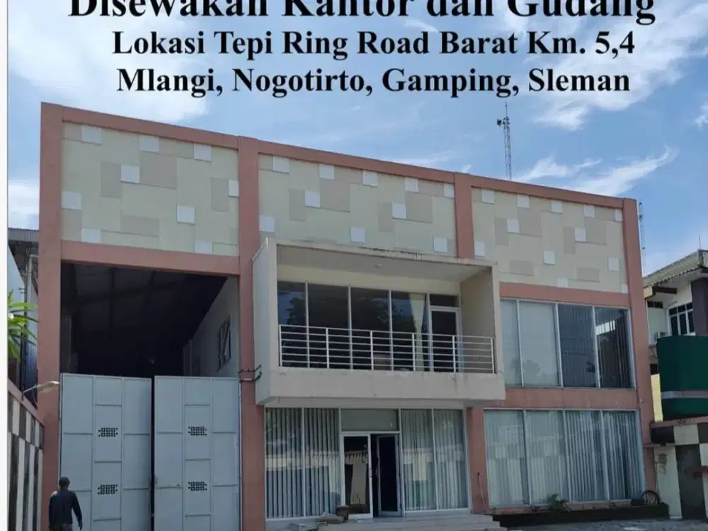 Disewakan Kantor & Gudang Zona Kuning Lokasi Strategis Sleman,Yogyakarta Luas 2270m2