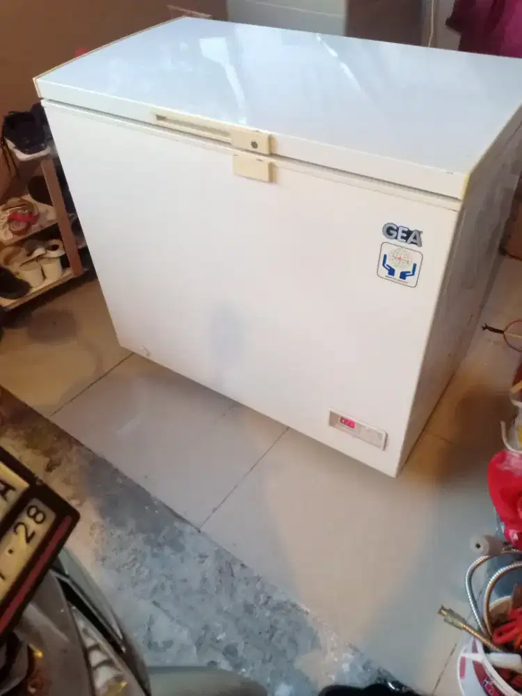 Frezer box frozen merk gea 220 liter 150 watt