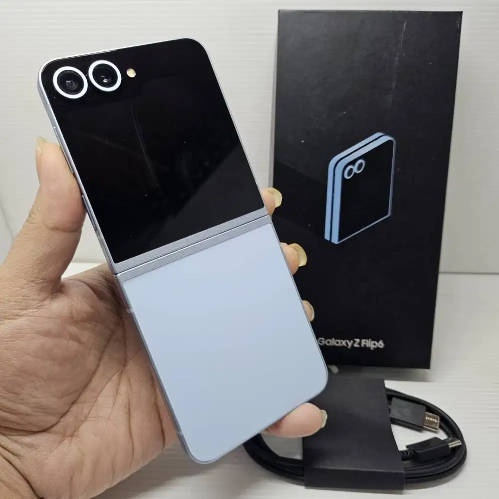 SAMSUNG GALAXY Z FLIP 6 5G 12/256 BLUE FULLSET SEIN NO MINUS MULUS!