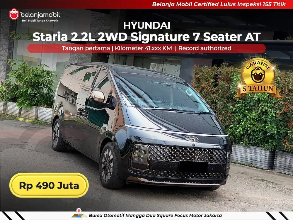 [ GARANSI 5TH ] Hyundai Staria 2.2L 2WD Signature Diesel AT 2022/2023