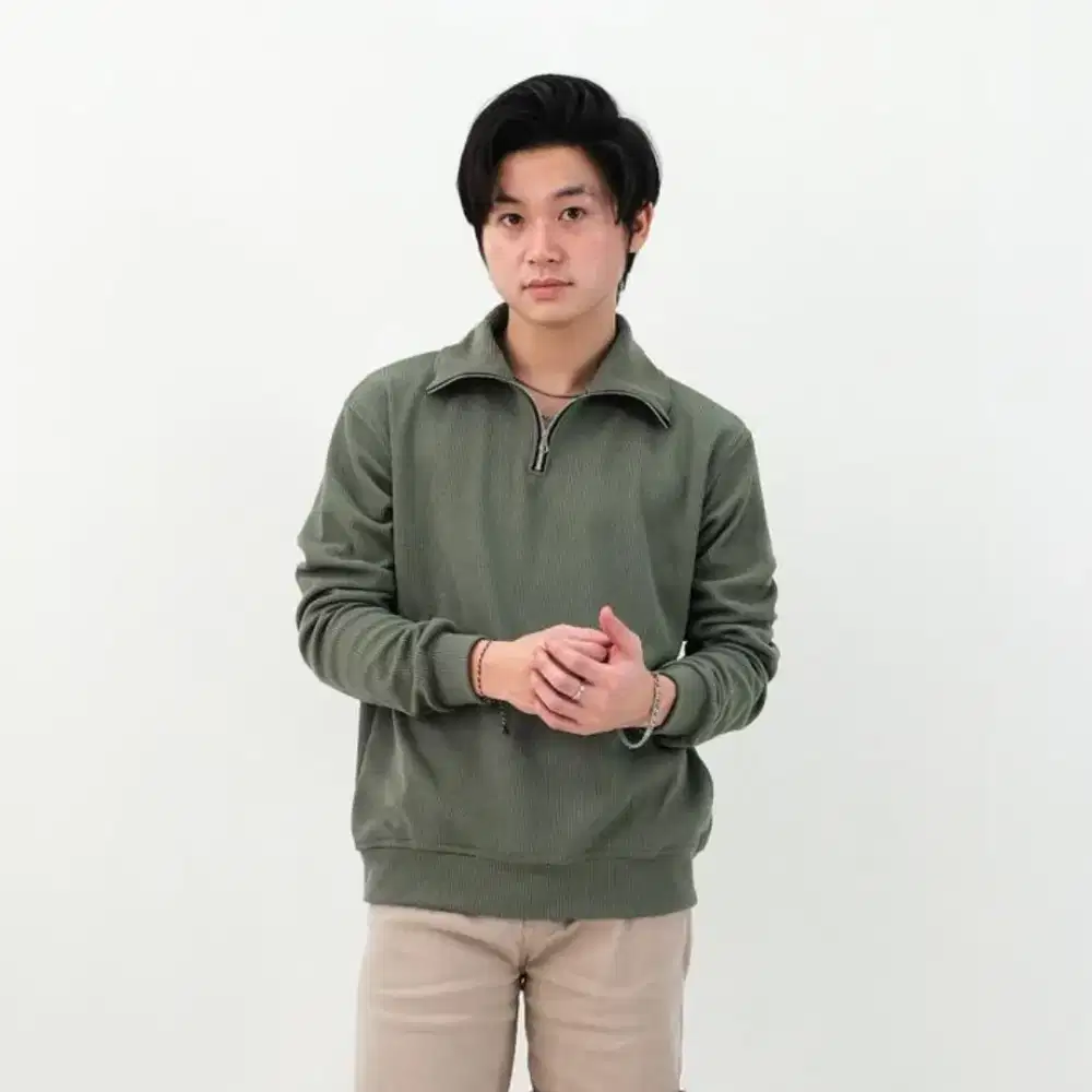 Sanvanina Rio upper zip jacket - jade green