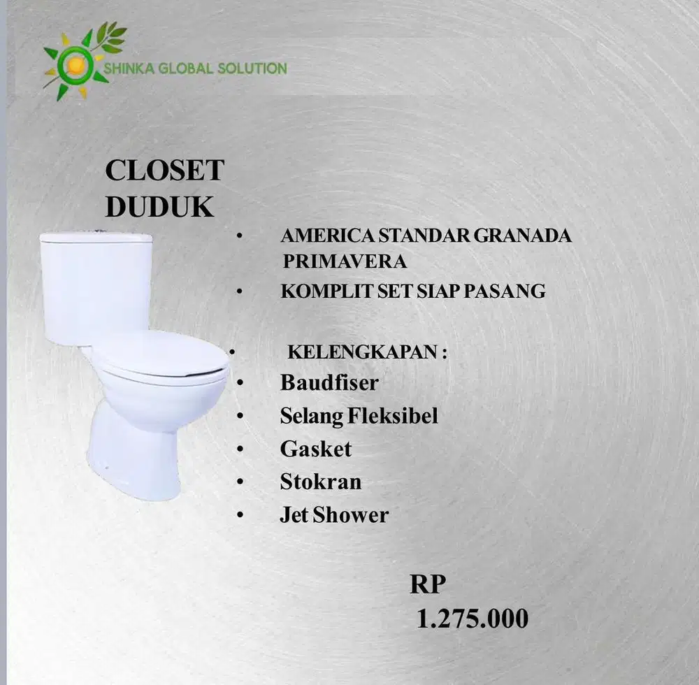 CLOSET  DUDUK CUCI GUDANG