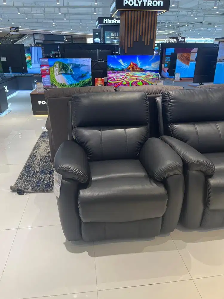 RECLINER 1ST PVC BLACK ZOLANO