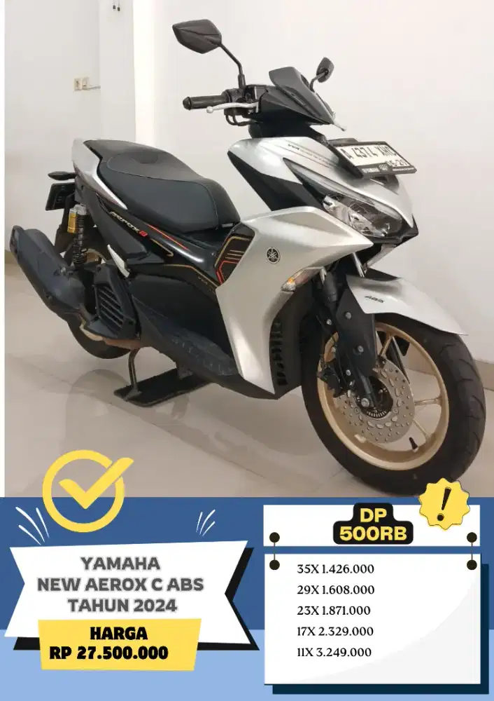 KM 4rb Yamaha New Aerox C ABS tahun 2024