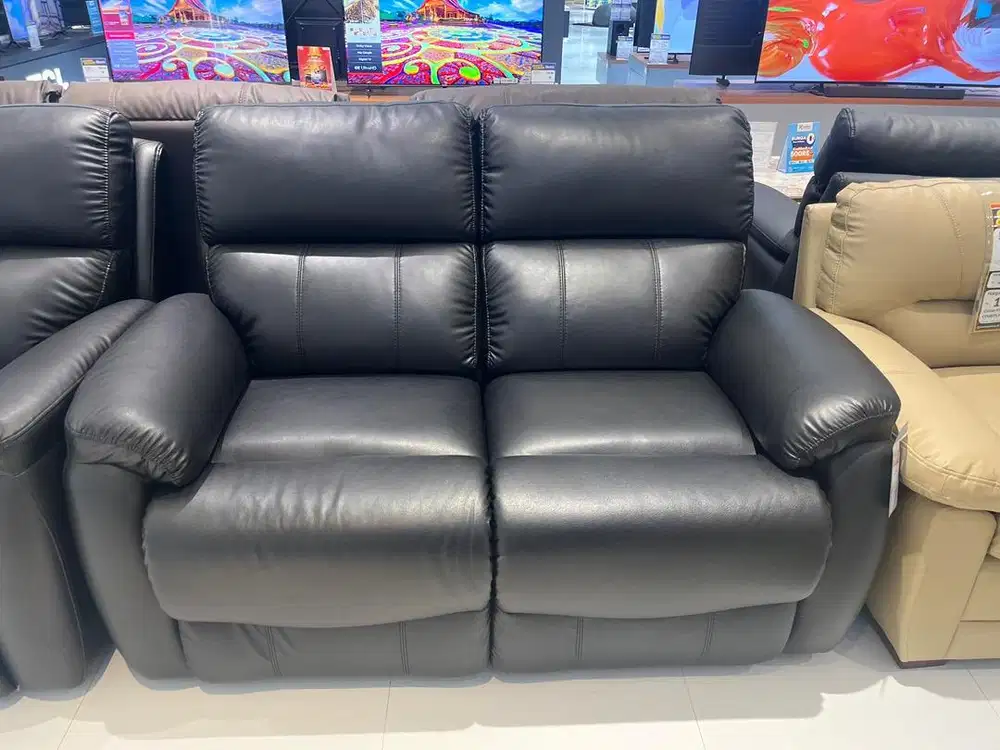 RECLINER 2ST PVC BLACK ZOLANO