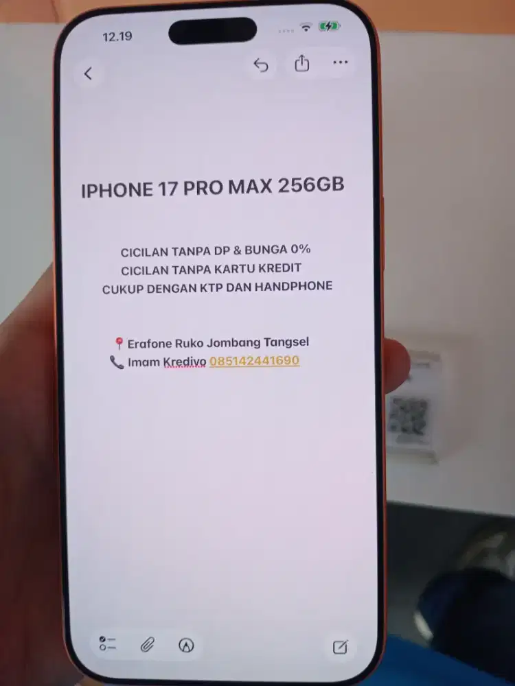 IPHONE 17 PRO MAX 256 CICILAN TANPA DP