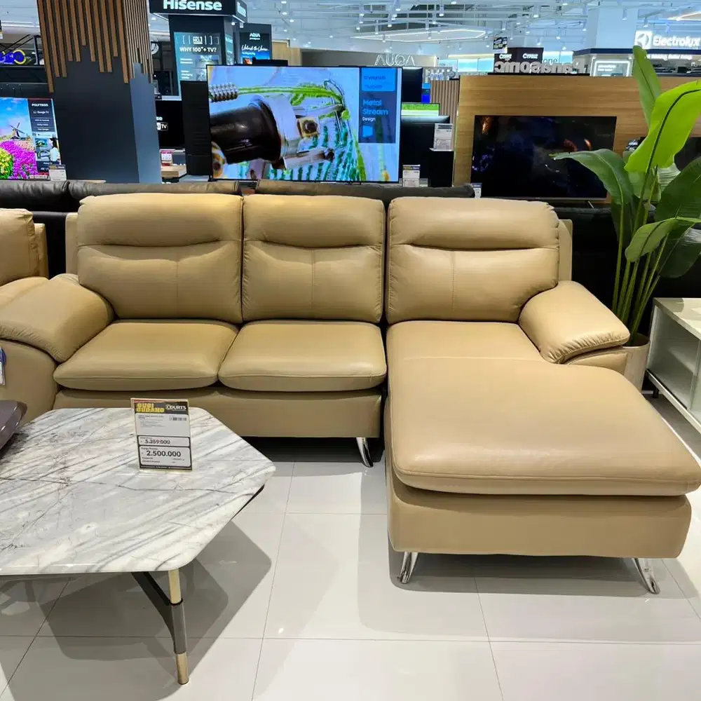 SOFA L SHAFE RIGHT OTIS STAINLESS LEGS, BISA CICILAN 0%