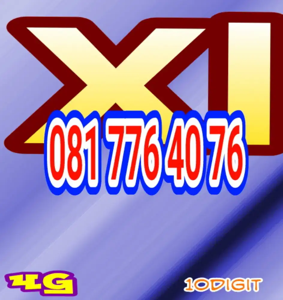 Kartu cantik XL 10 digit rapi menarik