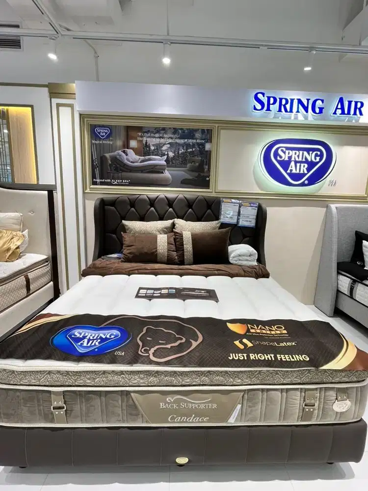SPRING AIR COMPLETE KING BED SET 180X200 CANDACE, BISA CICILAN 0%