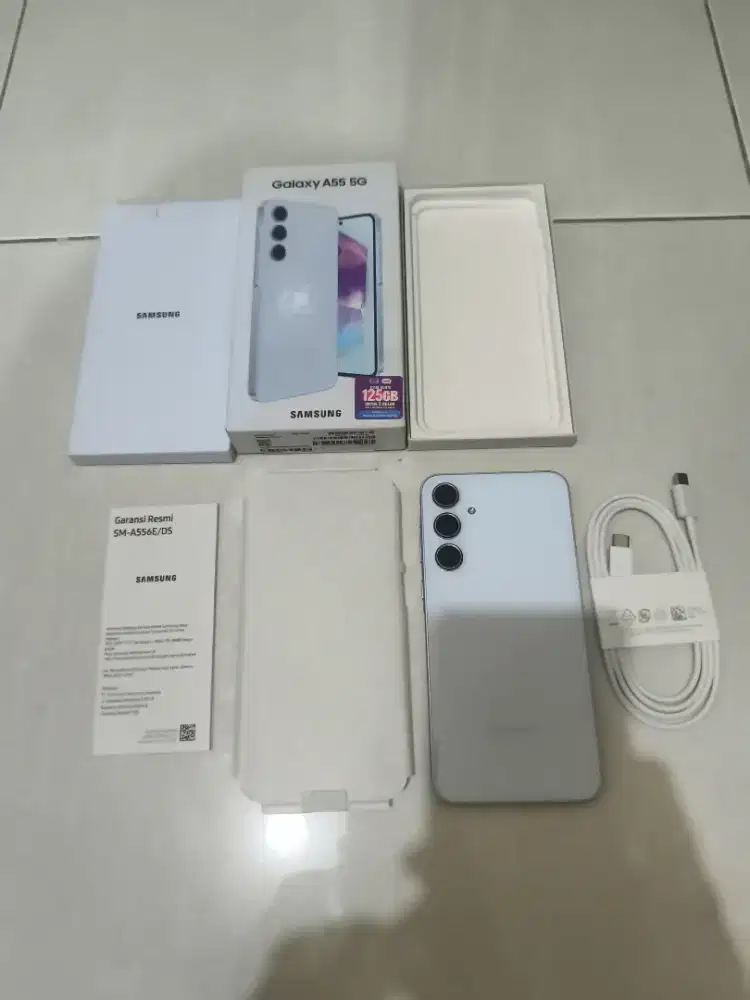 Samsung a55 5G 8/256 awesome iceblue mulus  hp charger sein