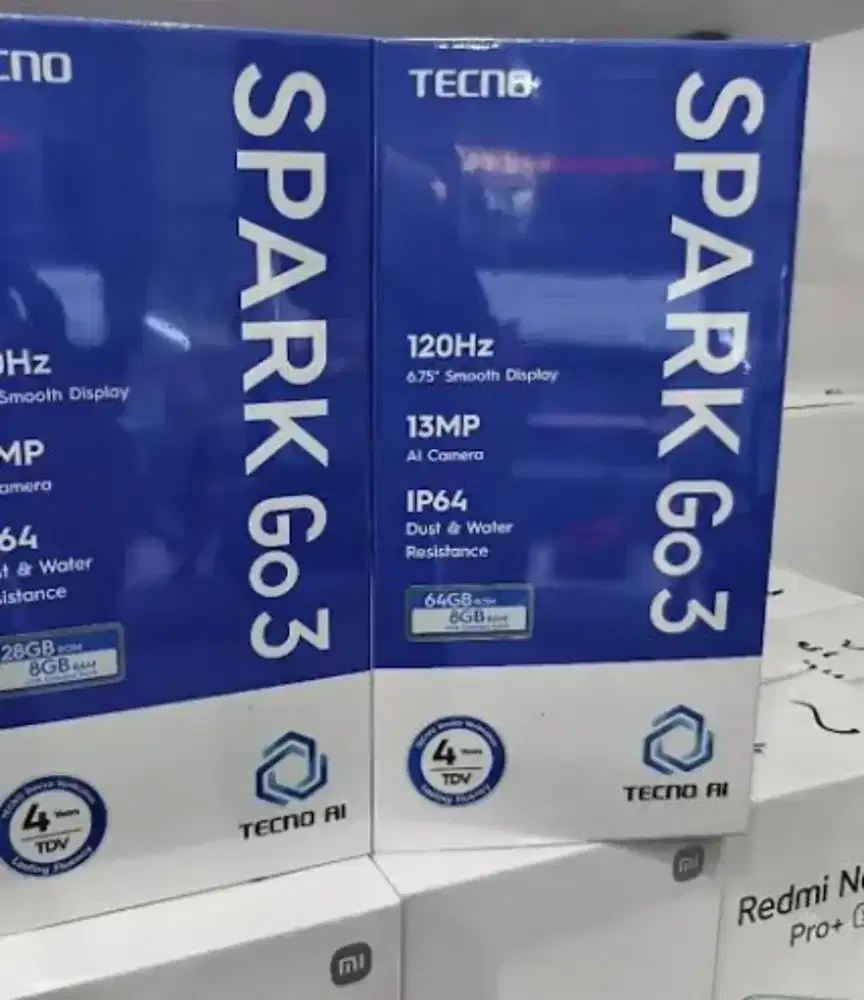 TECNO SPARK GO 3 4+4/64GB GARANSI RESMI 13 BULAN