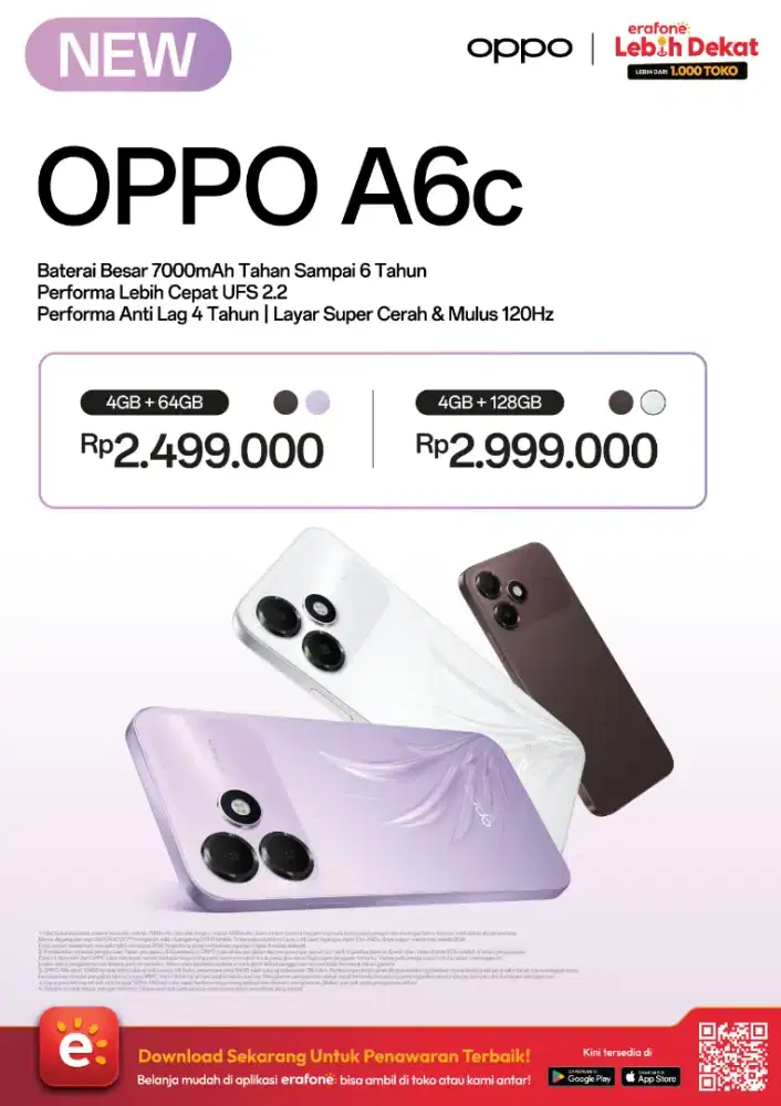 New Oppo A6c bisa cash, kredit, tuker tambah