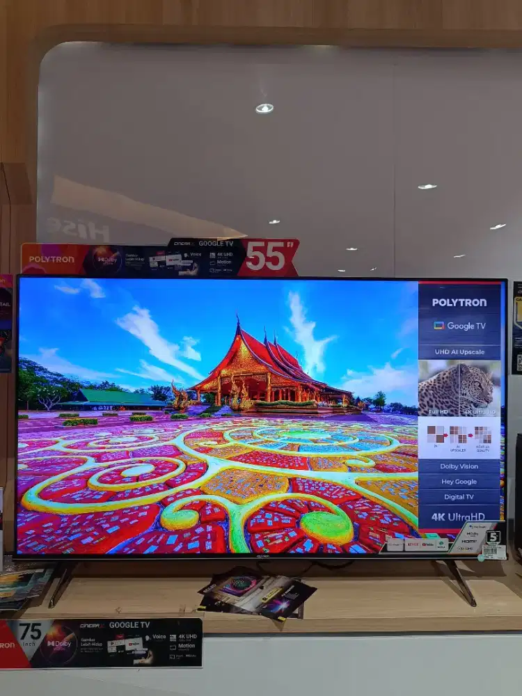 Dapatkan promo POLYTRON UHD GOOGLE TV 55  cicilan dengan HOMECREDIT