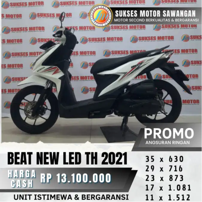 HONDA BEAT LED CBS TH 2021 UNIT MULUS BISA CASH KREDIT BERGARANSI