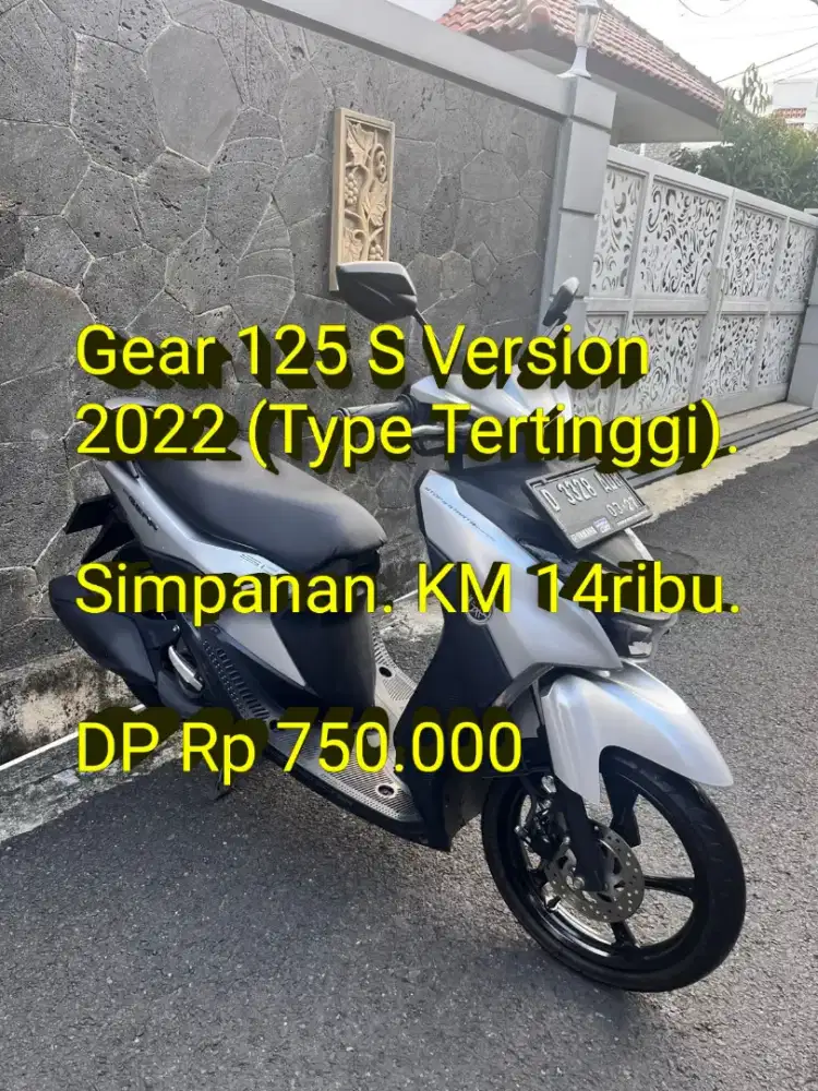 Gear S 2022. Type Tertinggi. KM Low. Mulus. Simpanan. Cash/Kredit/TT