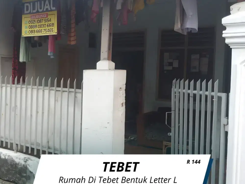 Di jual rumah Tebet hitung tanah bentuk tanah leter L