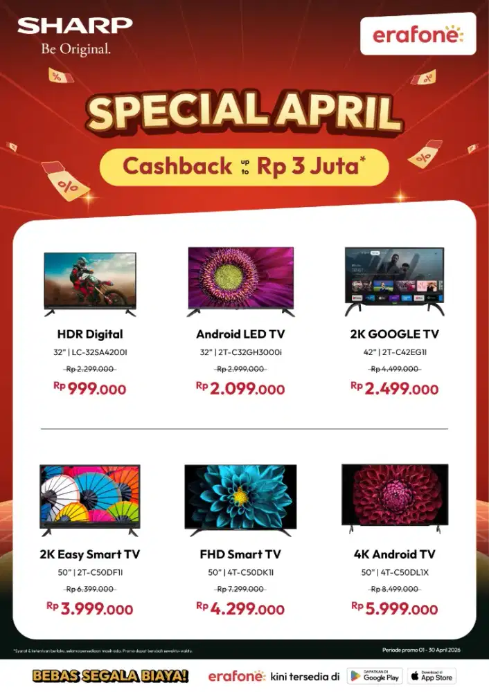 Ready Android Tv & Google Tv bisa Cash, Kredit, Tuker tambah