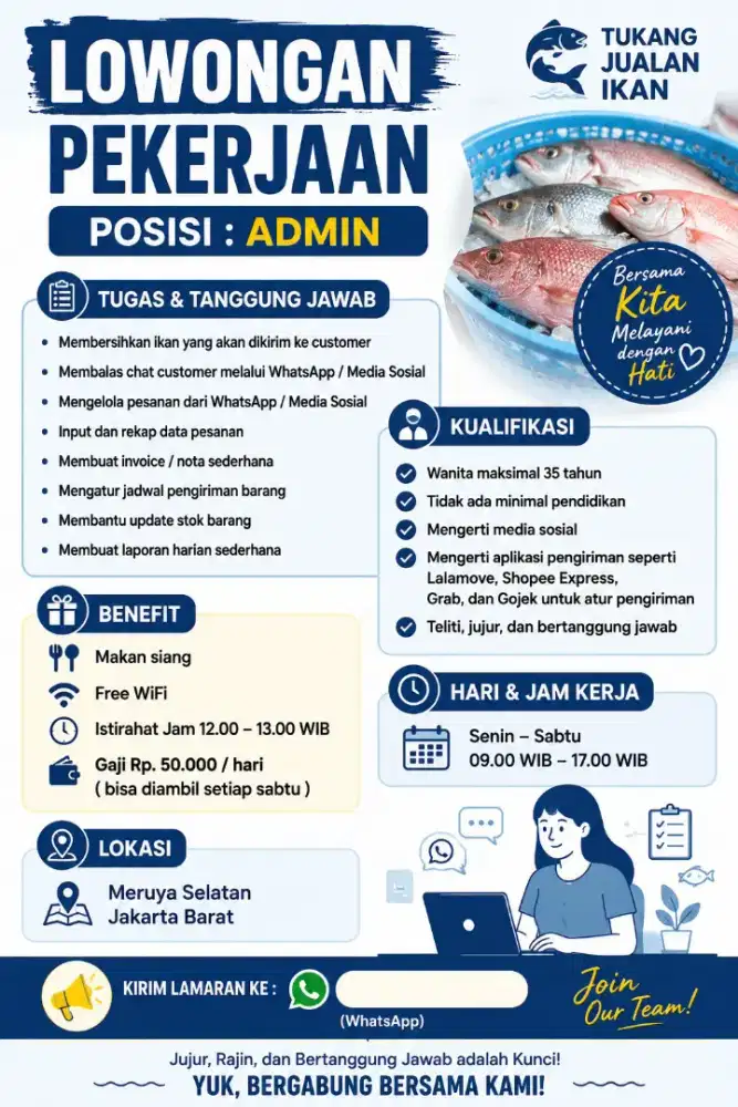 Lowongan Kerja Admin Jualan Ikan