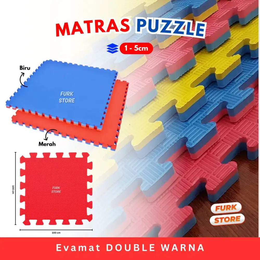 EVA11 Matras Double Warna – Matras Puzzle EVA | Matras Lantai 100x100