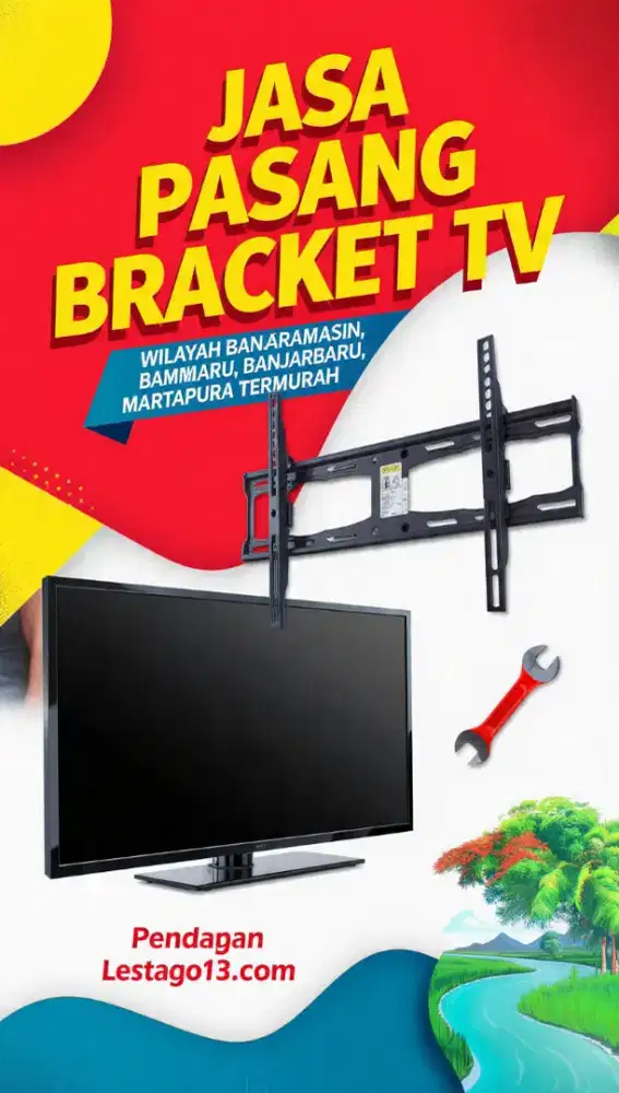 Jual bracket tv/gantungan tv, briket tv, breket tv, braket tv
