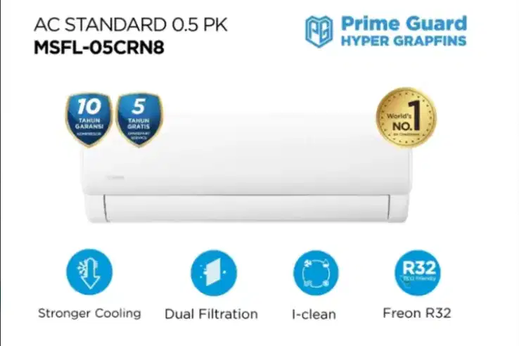 AC MIDEA 1/2 PK CUCI GUDANG