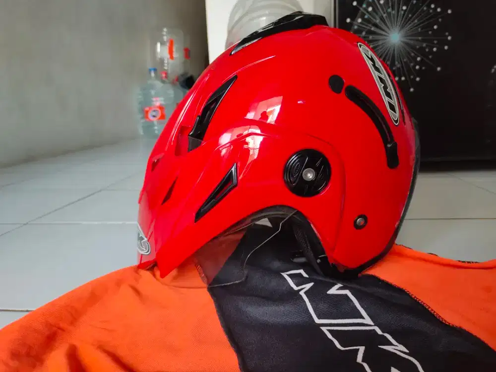 Jual cepat helm ink T1 double visor kondisi masih 98%