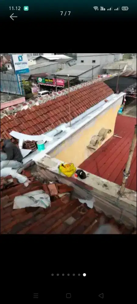 Atap bocor kanopi atap bajarigan terpasang dll