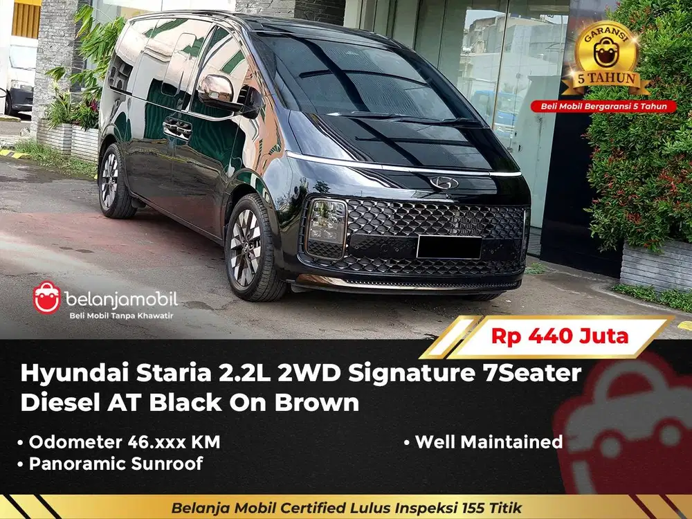 [ GARANSI 5TH ] Hyundai Staria 2.2L 2WD Signature 7 Seater 2021/2022