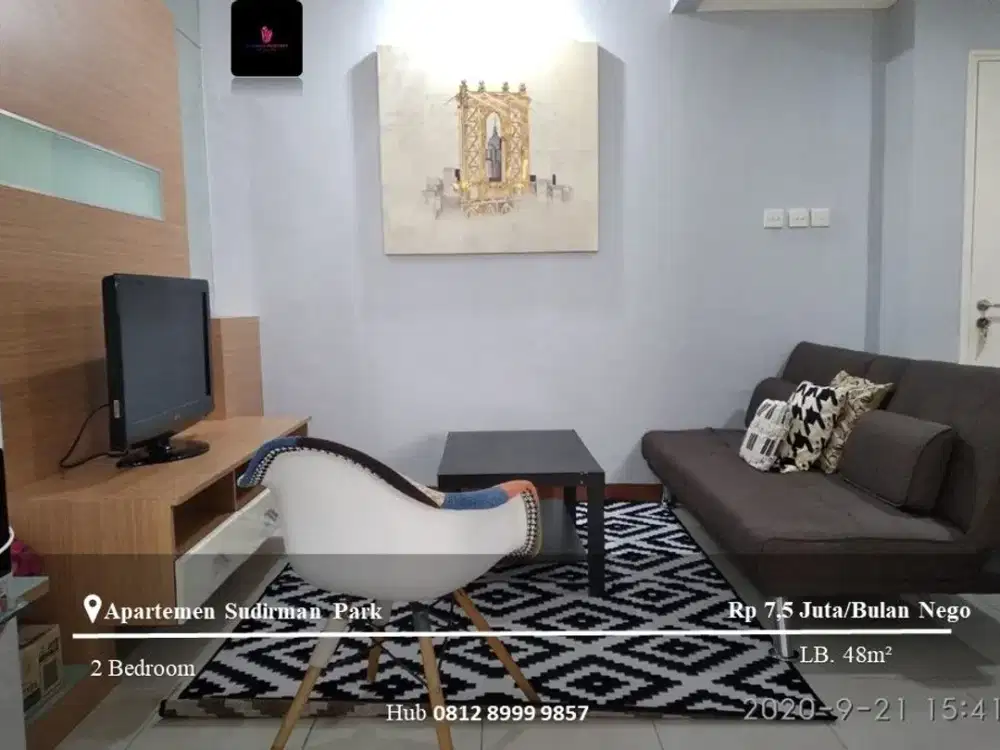 Disewakan Apartemen Sudirman Park Middle Floor 2BR Furnished View City
