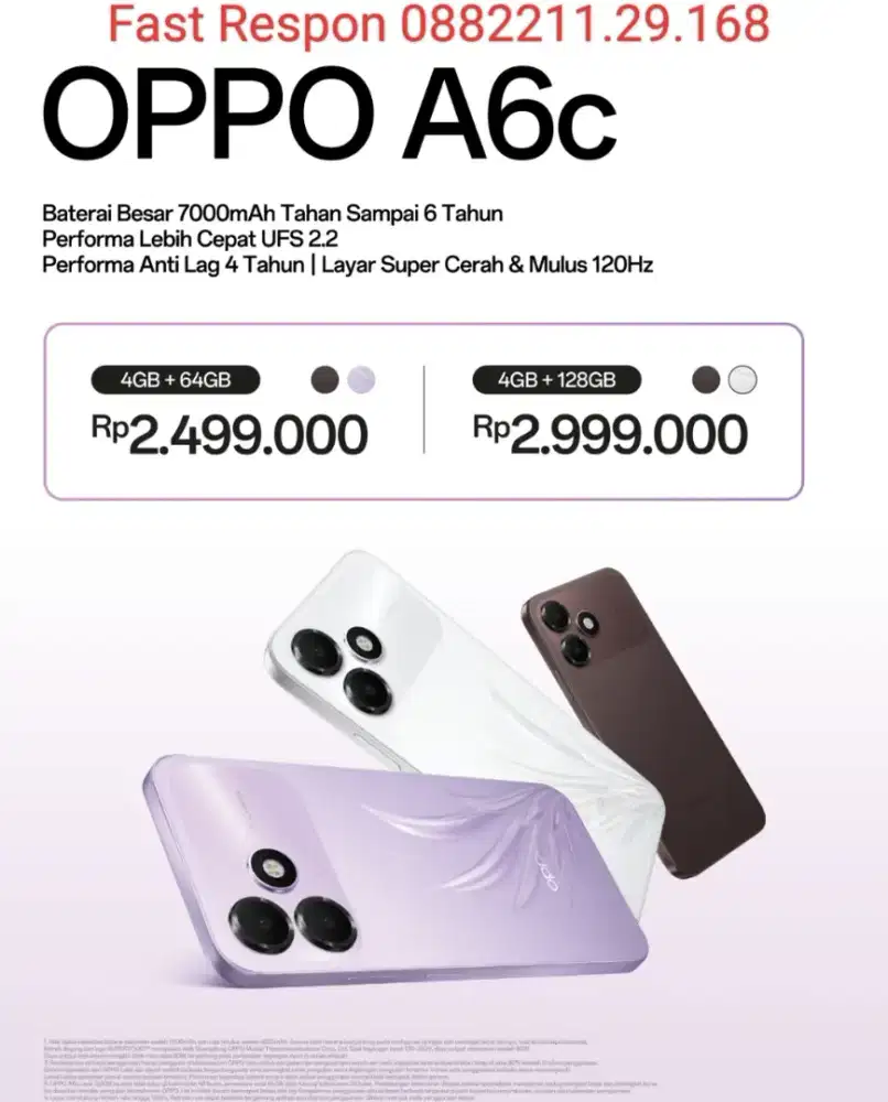 Resmi Launching Terbaru Produk Oppo A6C. Area Semarang Free Ongkir WA