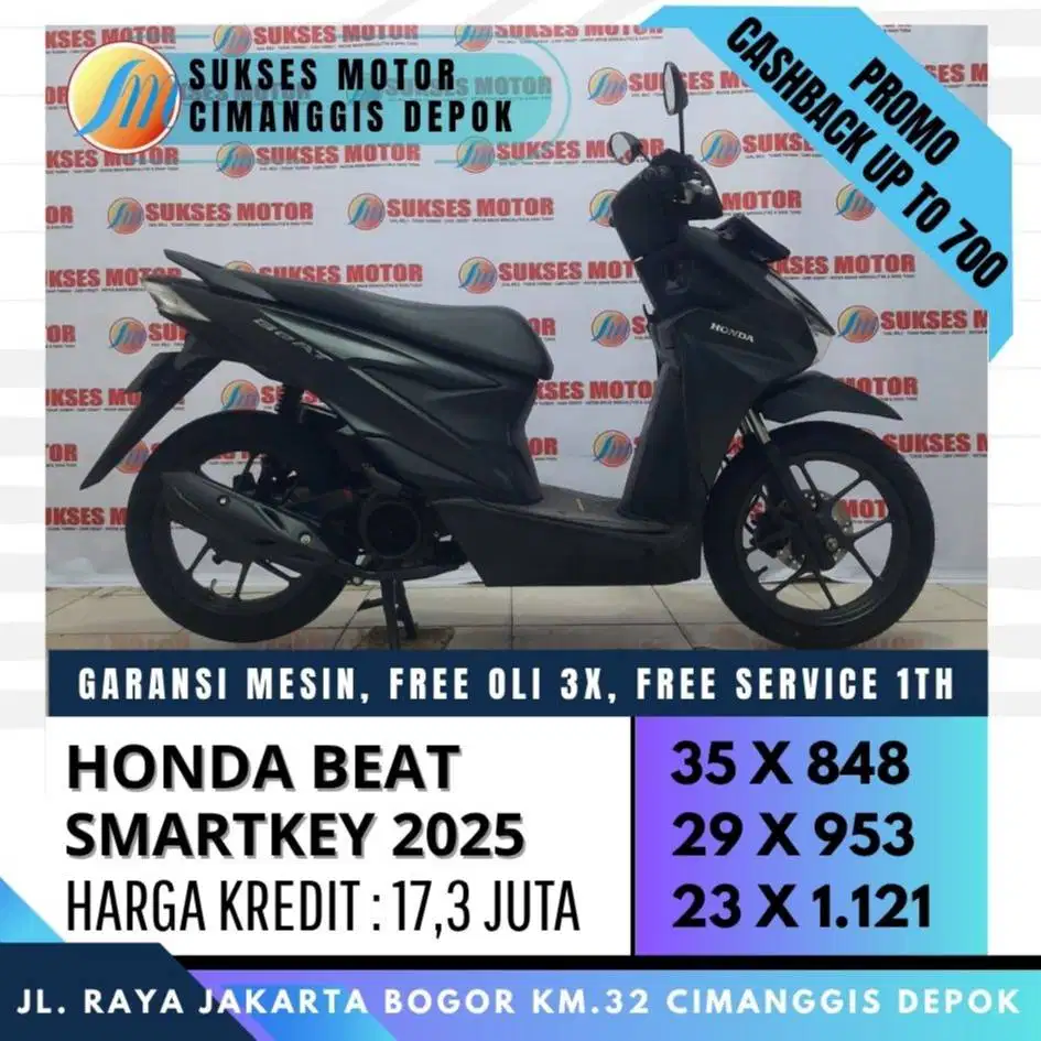 BEAT SMARTKEY KEYLES 2025 KREDIT CICILAN RINGAN [SUKSES MOTOR]