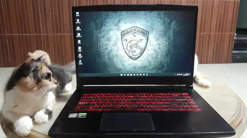 Laptop MSI core i7 Ram 8GB ssd 256GB HDD 1TB Nvidia Geforce GTX1650ti