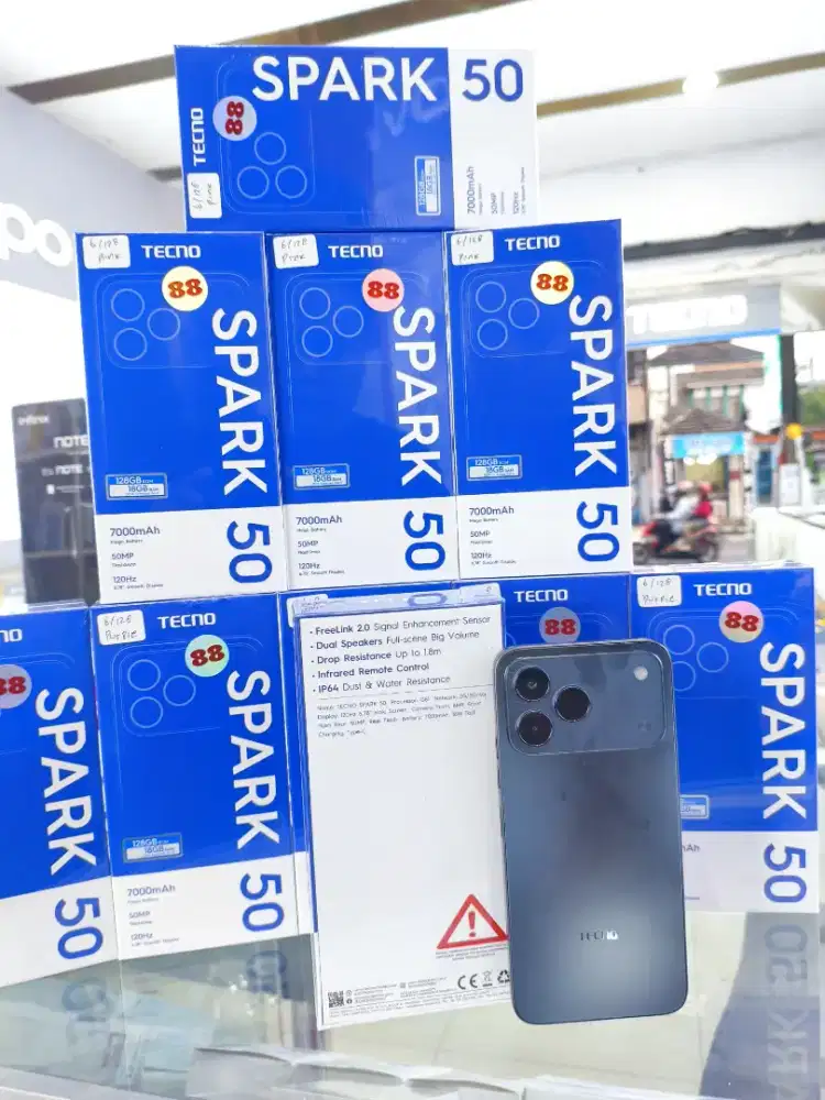 Tecno Spark 50 6+6/128gb 7000mAh 50mp Camera Resmi segel