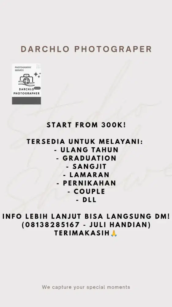 Jasa Photoshoot atau Fotografer