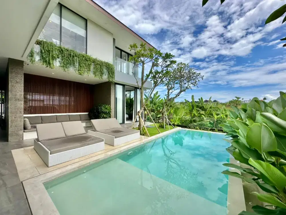 Beautiful Rice field View Villa in Berawa Canggu For Sale