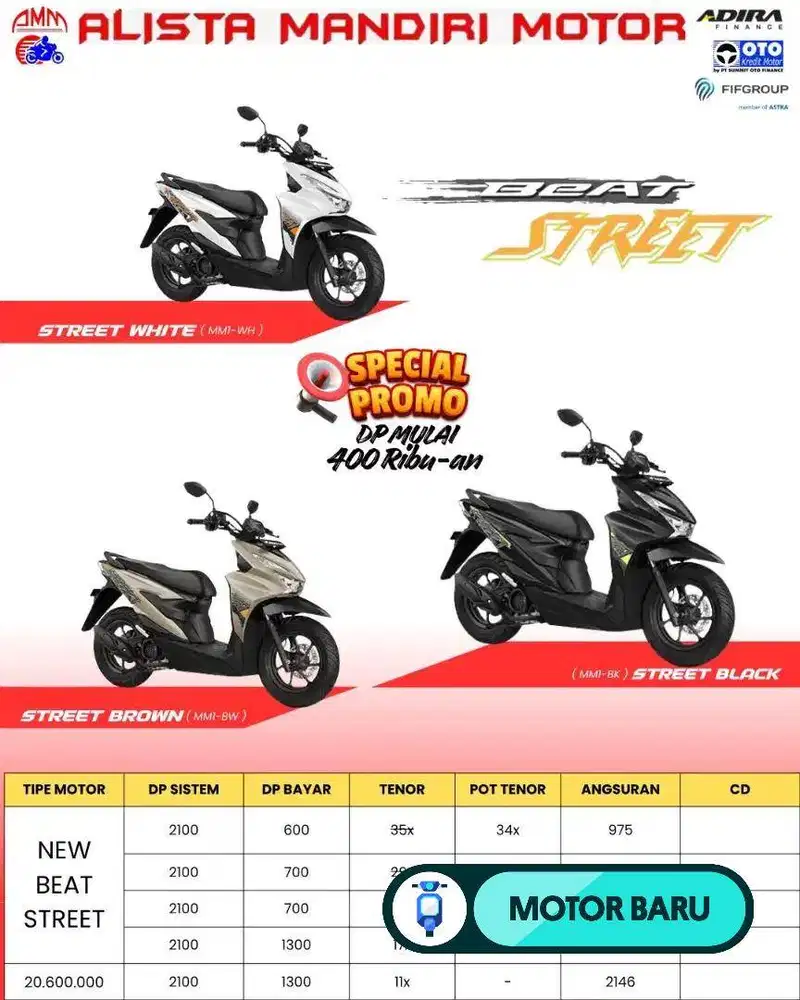 DP MULAI 600 RIBU NEW BEAT STREET 2026 CASH & KREDIT